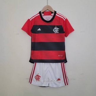 Camisola 1º Flamengo 2023 Crianca