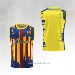 Camisola de Treinamento Barcelona 23/24 Sin Mangas Amarelo y Azul