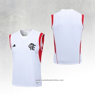 Camisola de Treinamento Flamengo 23/24 Sin Mangas Branco