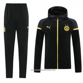 Fato de Treino Hoodie Dortmund 24/25 Preto