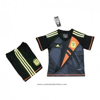 Camisola Argentina Goleiro 2024 Crianca Preto