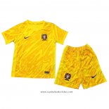 Camisola Portugal Goleiro 2024 Crianca Amarelo