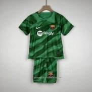 Camisola Barcelona Goleiro 23/24 Crianca Verde