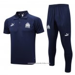 Conjunto Polo del Olympique Marsella 23/24 Azul Oscuro