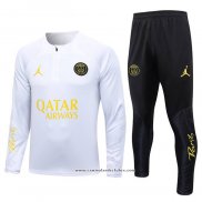 Sueter de Treinamento Paris Saint-Germain Jordan 23/24 Crianca Branco