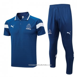 Conjunto Polo del Olympique Marsella 23/24 Azul