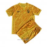 Camisola Franca Goleiro 2024 Crianca Amarelo