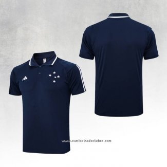 Camisola Polo del Cruzeiro 23/24 Azul