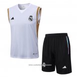 Fato de Treino Real Madrid 23/24 Sin Mangas Branco