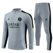 Sueter de Treinamento Paris Saint-Germain Jordan 23/24 Cinza