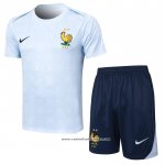 Fato de Treino Franca 2024/25 Manga Curta Azul Claro - Calcas Curta