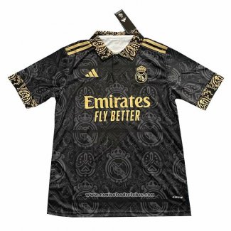 Camisola Real Madrid Dragon 24/25 Preto Oro Tailandia