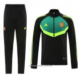 Jaqueta de Treinamento Manchester United 24/25 Preto y Verde