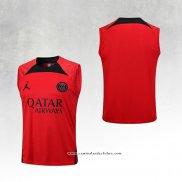 Camisola de Treinamento Paris Saint-Germain Jordan 23/24 Sin Mangas Vermelho