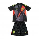 Camisola Espanha Goleiro 2024 Crianca Preto