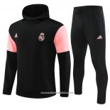 Fato de Treino Hoodie Real Madrid 2023 Preto y Rosa