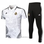 Conjunto Polo del Real Madrid Dragon 24/25 Branco
