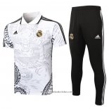Conjunto Polo del Real Madrid Dragon 24/25 Branco