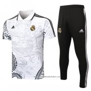 Conjunto Polo del Real Madrid Dragon 24/25 Branco
