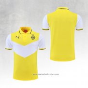 Camisola Polo del Dortmund 22/23 Amarelo y Branco