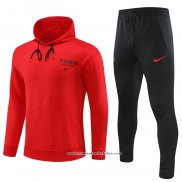 Fato de Treino Hoodie Paris Saint-Germain 2023 Vermelho